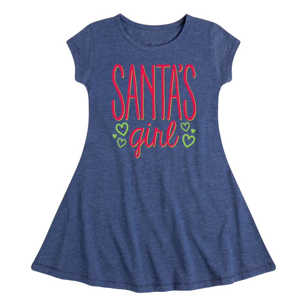 Santa's Girl - Youth & Toddler Girl Fit and Flare Dress