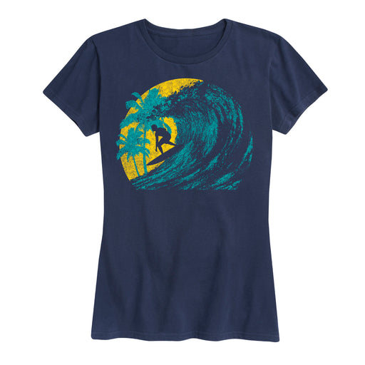 Retro Surfer Silhouette - Women's Short Sleeve T-Shirt