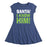 Santa, I Know Him - Youth & Toddler Girl Fit and Flare Dress