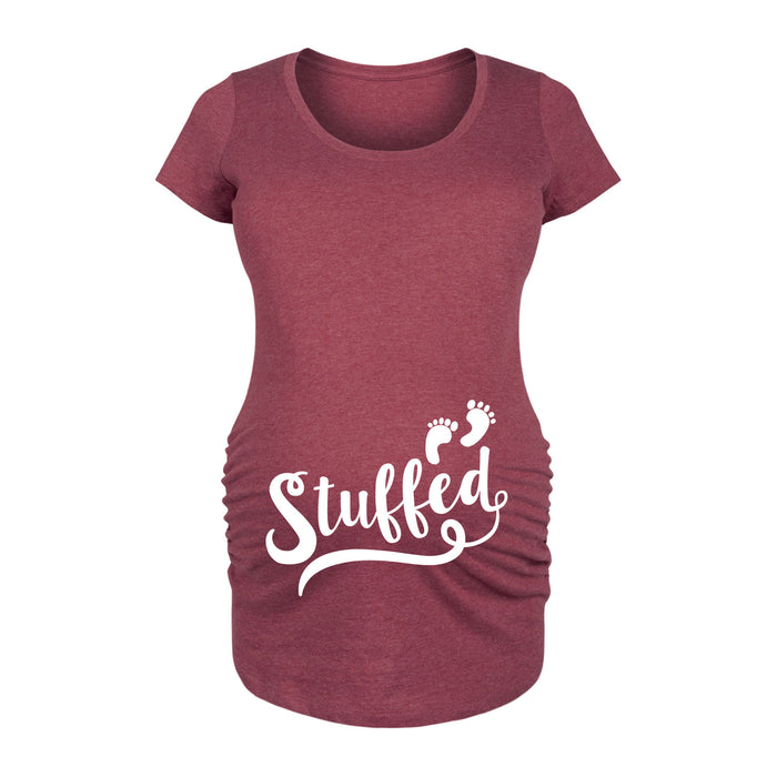 Stuffed Footprints - Women's Maternity Scoop Neck Graphic T-Shirt
