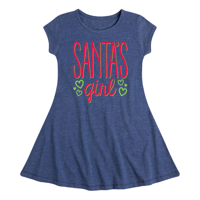 Santa's Girl - Youth & Toddler Girl Fit and Flare Dress
