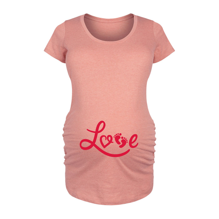 Love Footprints - Maternity Short Sleeve T-Shirt