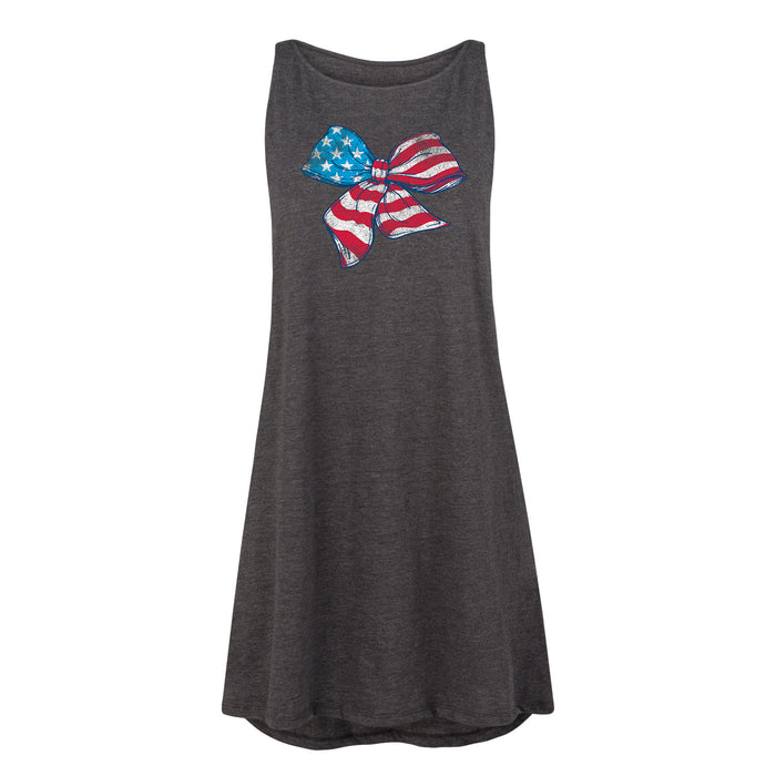 American Bow Flag Red White and Blue Women's Shift Dress
