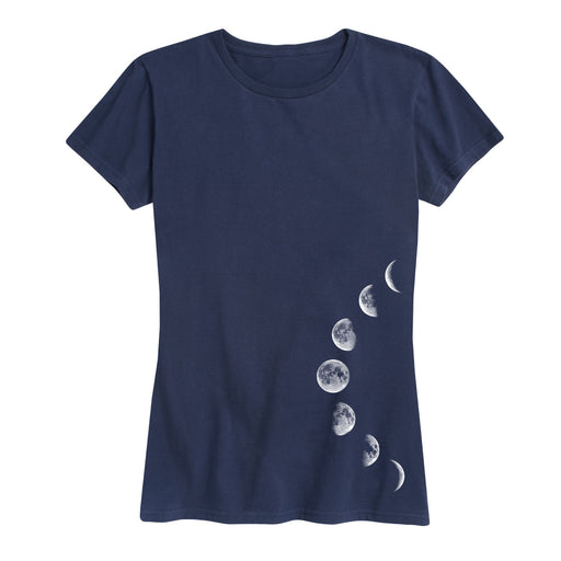 Moon Phases Side Hit - Women's Short Sleeve T-Shirt