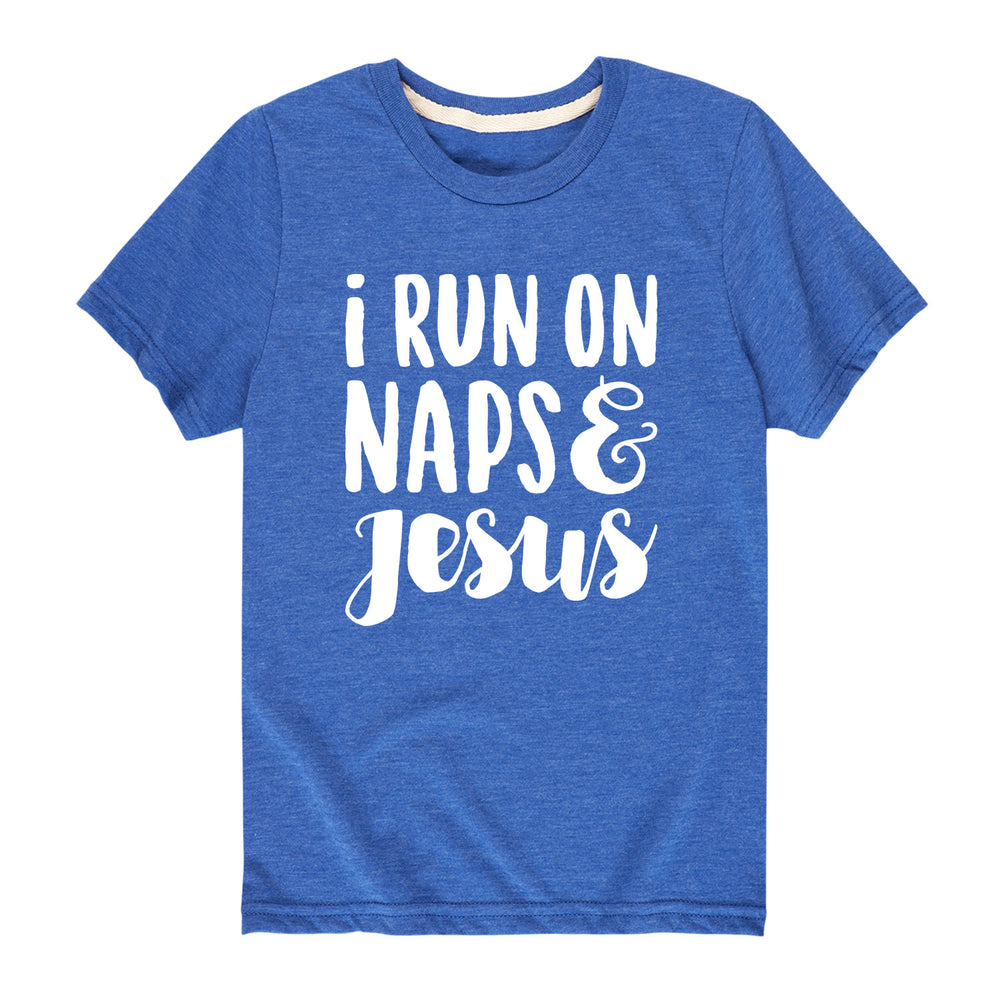 I Run On Naps And Jesus - Youth & Toddler Short Sleeve T-Shirt