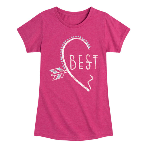 Best Boho Heart - Youth & Toddler Girls Short Sleeve T-Shirt