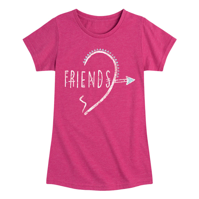 Friends Boho Heart - Youth & Toddler Girls Short Sleeve T-Shirt