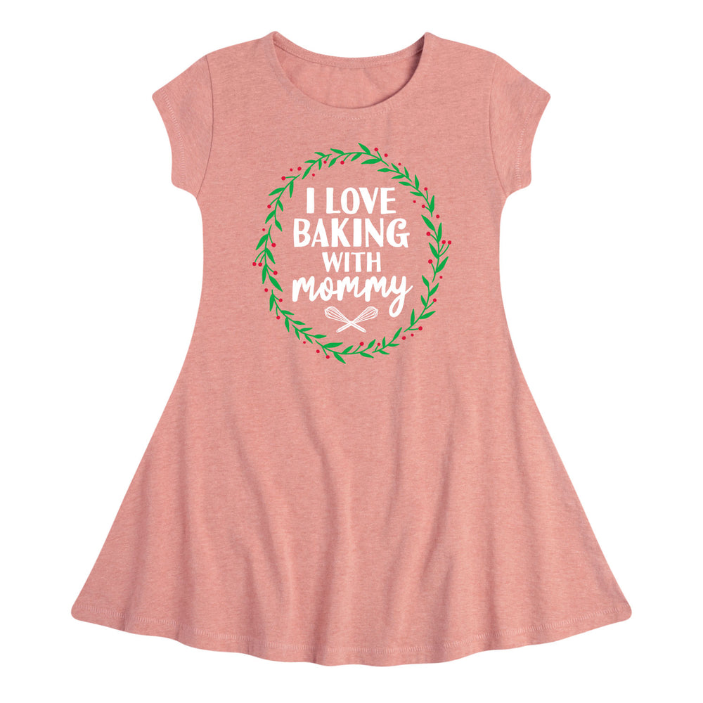 I Love Baking With Mommy - Youth & Toddler Girl Fit and Flare Dress