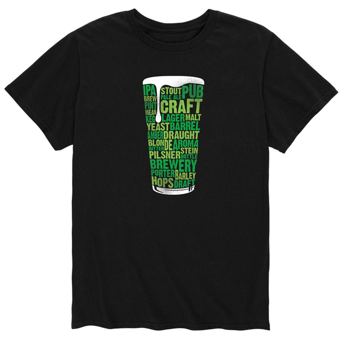 Pint Of Beer Terms - Men's Short Sleeve T-Shirt