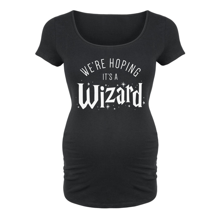 We're Hoping It's a Wizard - Maternity Short Sleeve T-Shirt