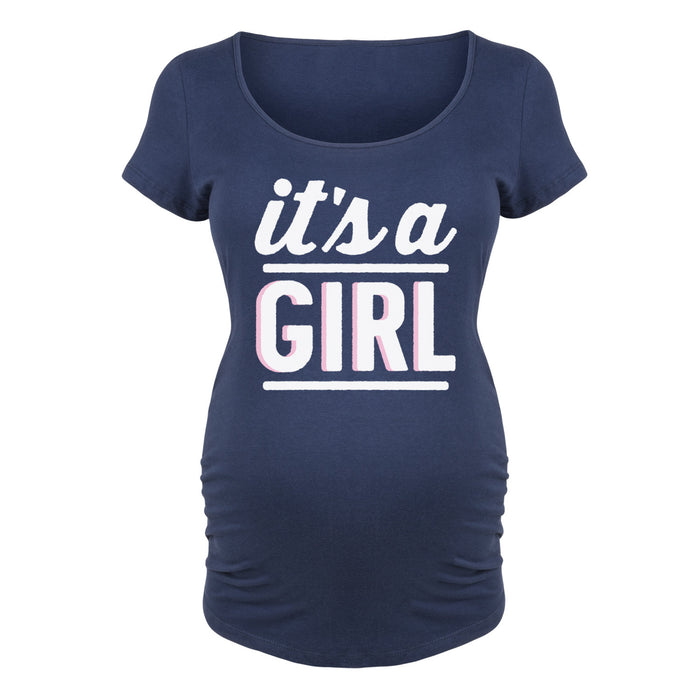 It's A Girl - Maternity Short Sleeve T-Shirt