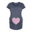Pink Heart - Maternity Short Sleeve T-Shirt
