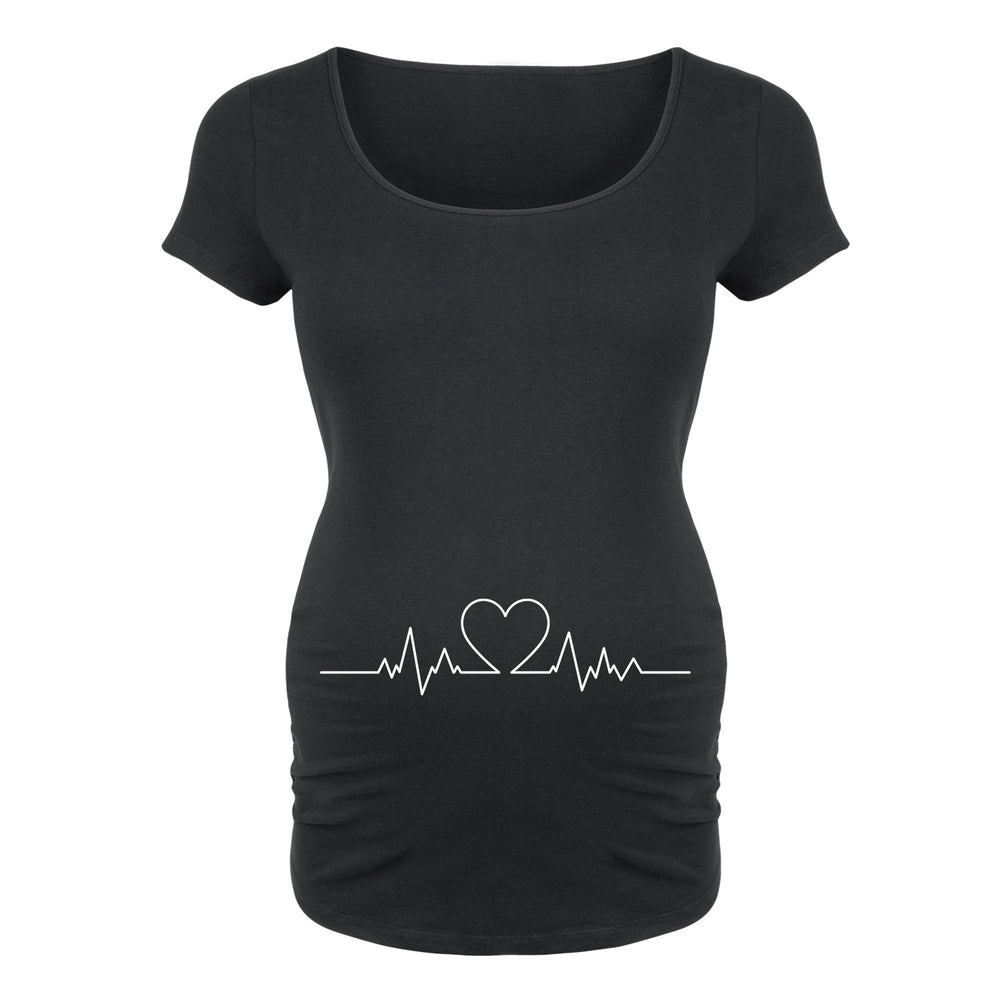 Heart Beat Line - Maternity Short Sleeve T-Shirt