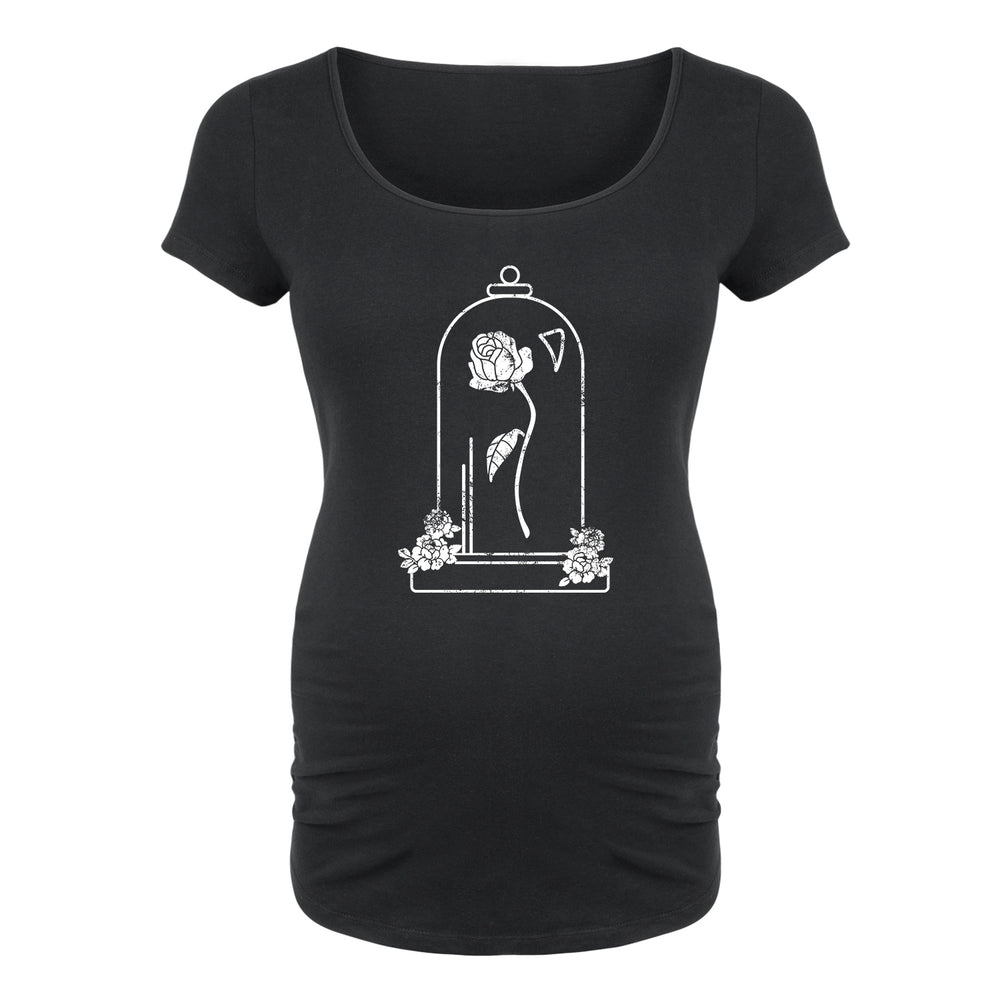 Rose In A Glass Case - Maternity Short Sleeve T-Shirt