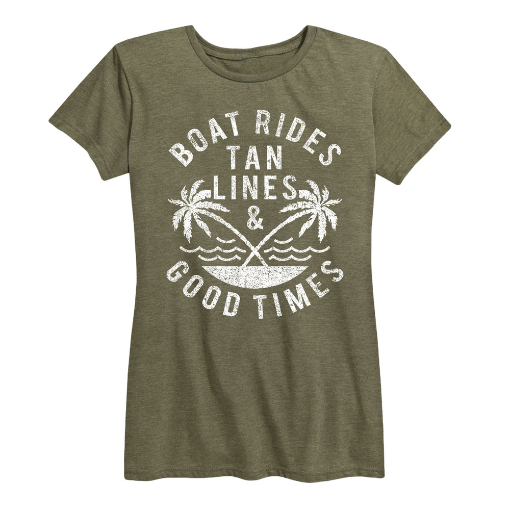 Boat Rides Tan Lines And Good Times - Women's Short Sleeve T-Shirt