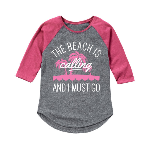The Beach is Calling - Youth & Toddler Girls Raglan