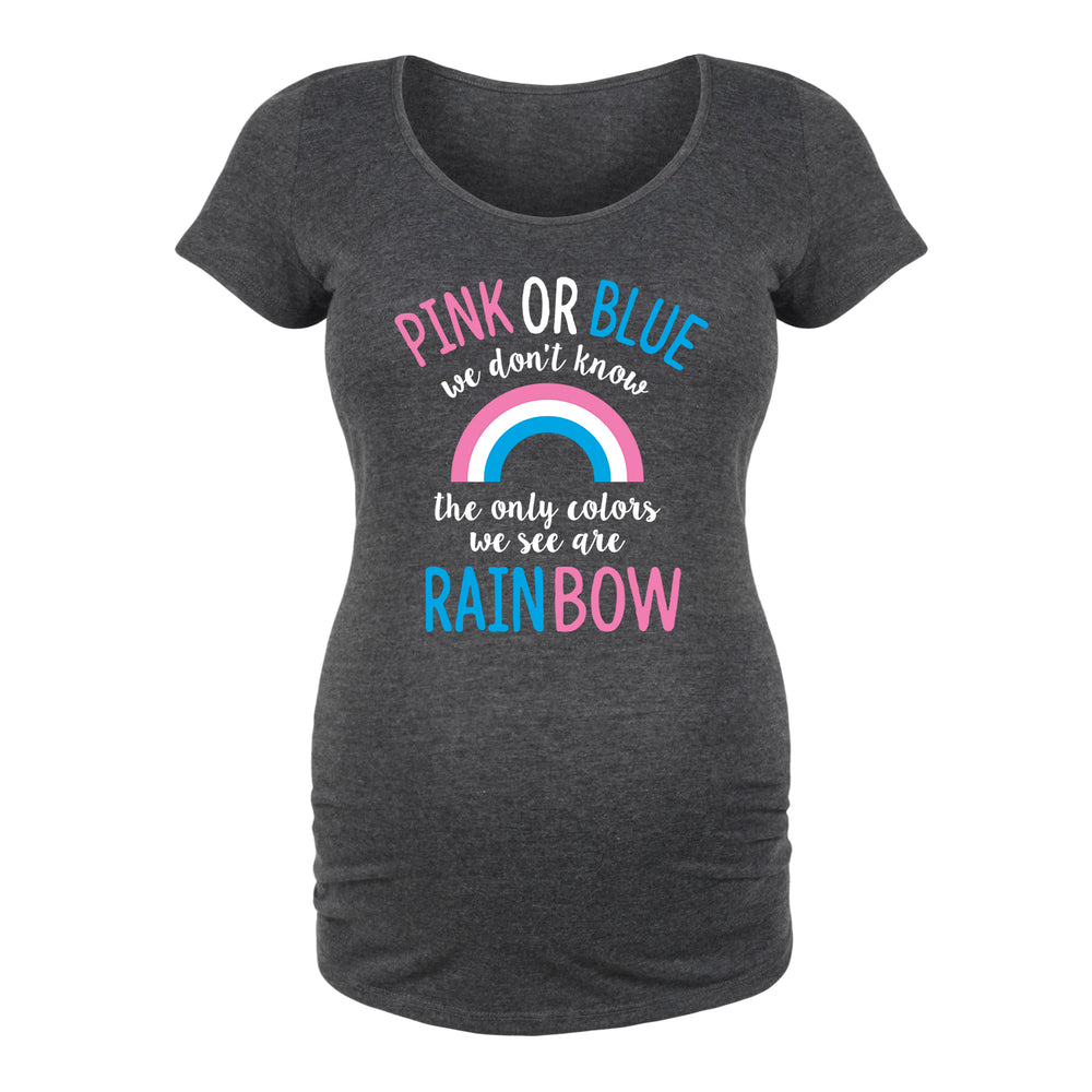 Pink or Blue We Don't Know - Maternity Short Sleeve T-Shirt