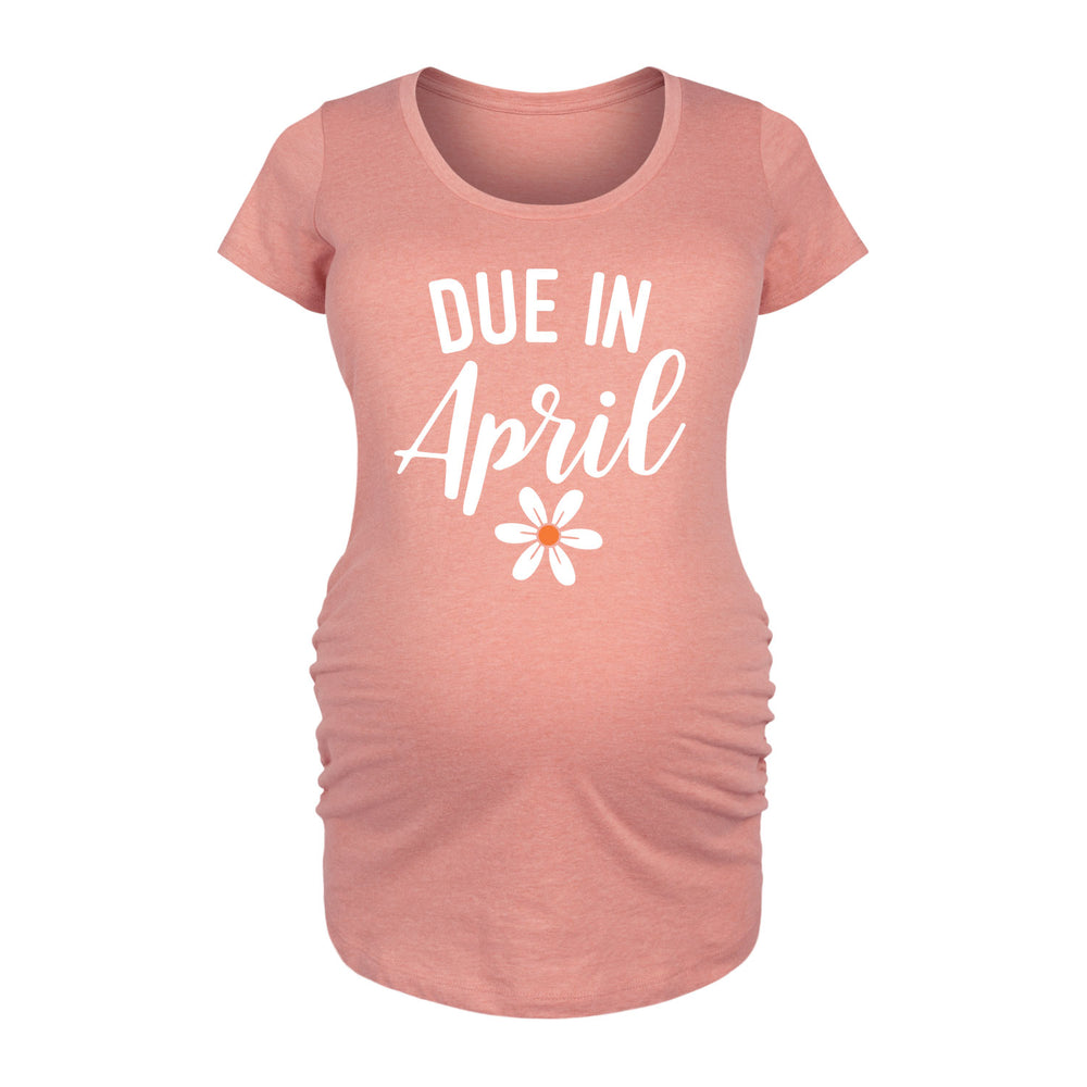 Due In April - Maternity Short Sleeve T-Shirt