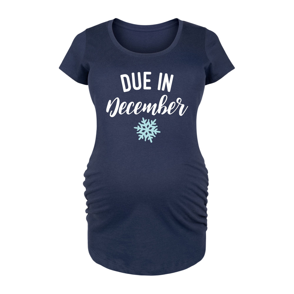 Due In December - Maternity Short Sleeve T-Shirt