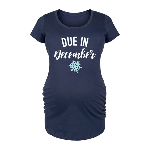 Due In December - Maternity Short Sleeve T-Shirt