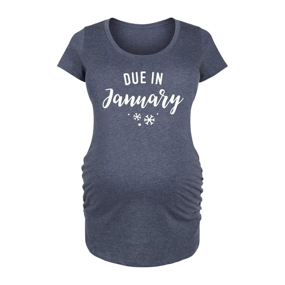 Due In January - Maternity Short Sleeve T-Shirt