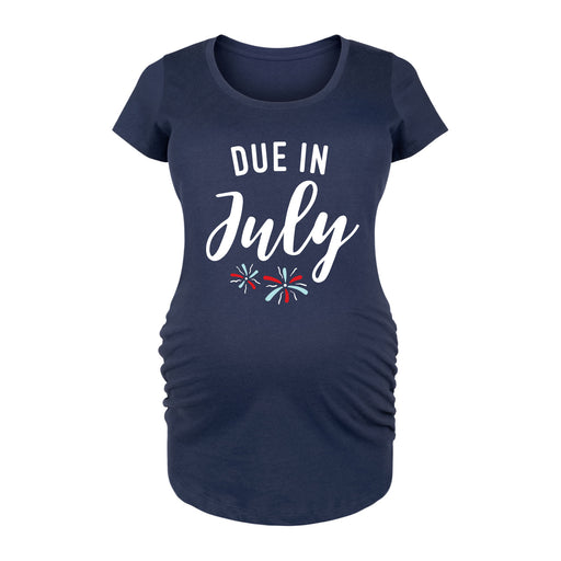 Due In July - Maternity Short Sleeve T-Shirt