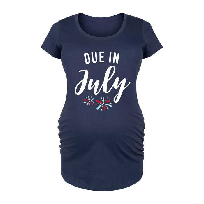 Due In July - Maternity Short Sleeve T-Shirt