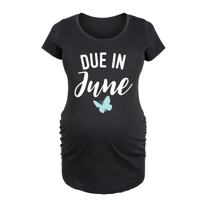 Due In June - Maternity Short Sleeve T-Shirt
