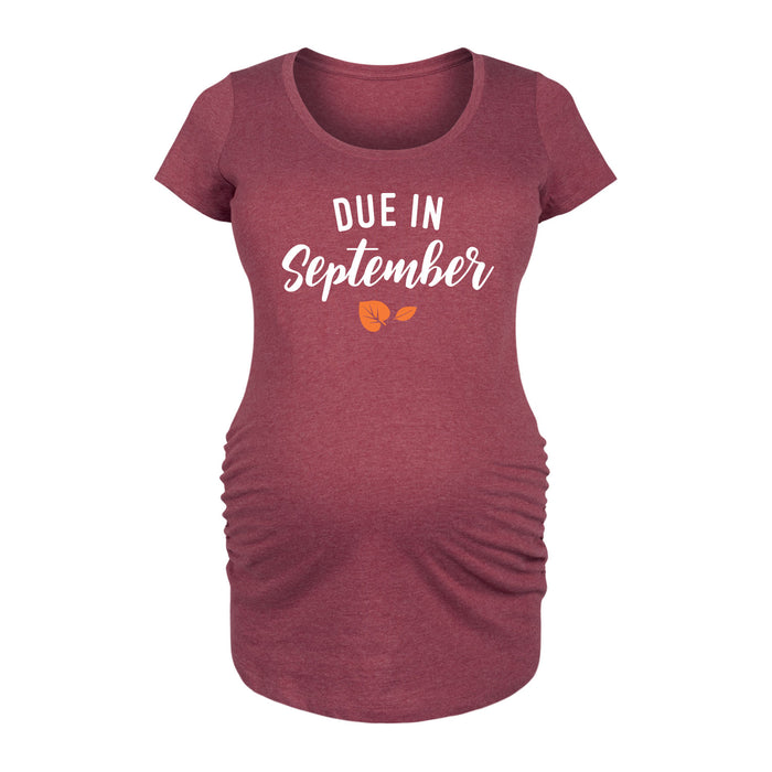 Due in September - Maternity Short Sleeve T-Shirt