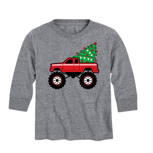 Christmas Tree Truck - Toddler And Youth Long Sleeve Graphic T-Shirt