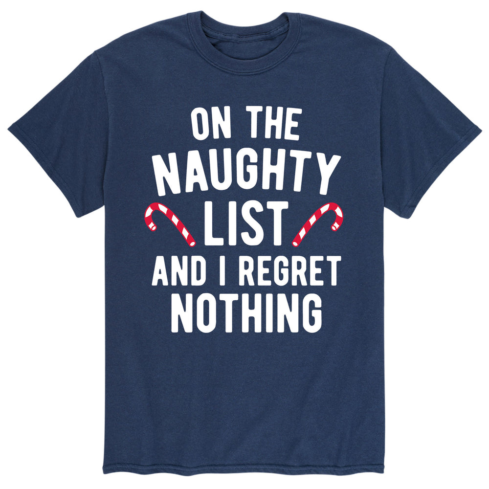 On The Naughty List I Regret Nothing - Men's Short Sleeve T-Shirt