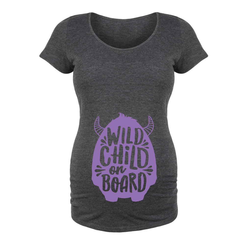 Wild Child On Board - Maternity Short Sleeve T-Shirt