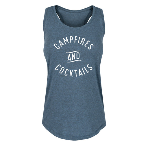 Campfires And Cocktails - Women's Racerback Graphic Tank
