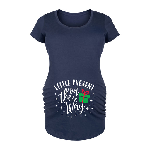 Little Present On The Way - Maternity Short Sleeve T-Shirt