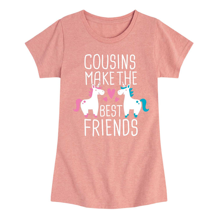 Cousins Best Friends Unicorn - Youth & Toddler Girls Short Sleeve T-Shirt