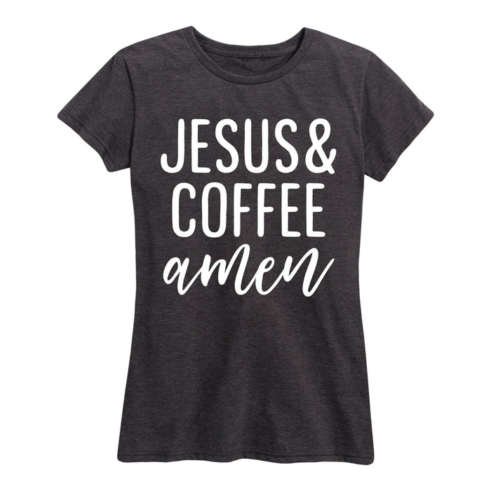 Jesus And Coffee - Women's Short Sleeve T-Shirt