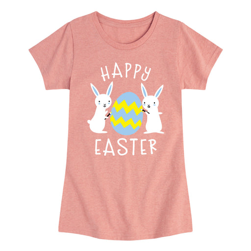 Happy Easter Bunnies - Youth & Toddler Girls Short Sleeve T-Shirt