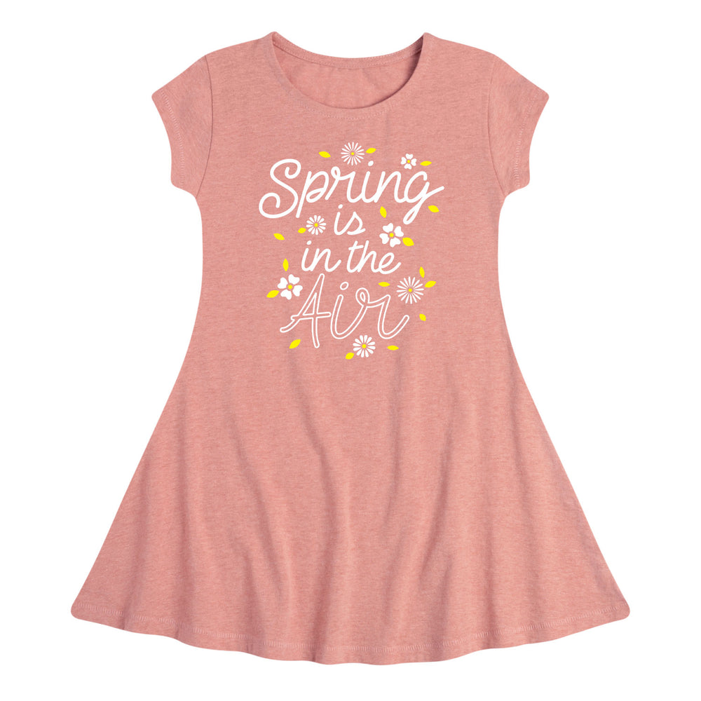 Spring Is In The Air - Youth & Toddler Girls Fit and Flare Dress