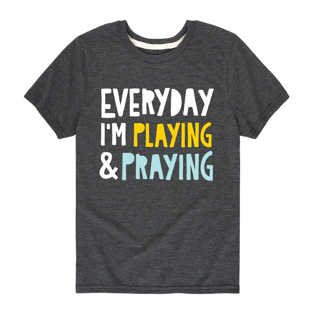 Playing and Praying - Youth & Toddler Short Sleeve T-Shirt