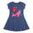 Heart Narwhal - Youth & Toddler Girls Fit and Flare Dress