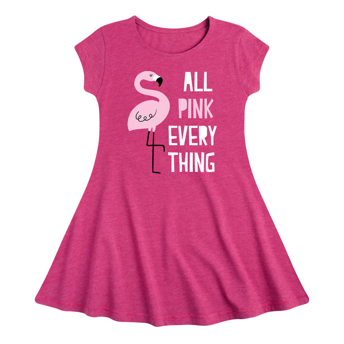 All Pink - Youth & Toddler Girls Fit and Flare Dress