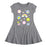 Scattered Spring Buttons - Youth & Toddler Girls Fit and Flare Dress