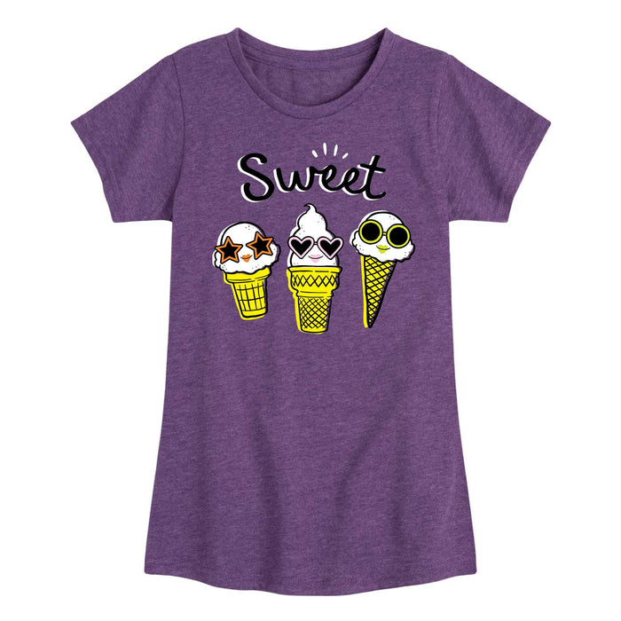 Sweet Ice Cream - Youth & Toddler Girls Short Sleeve T-Shirt