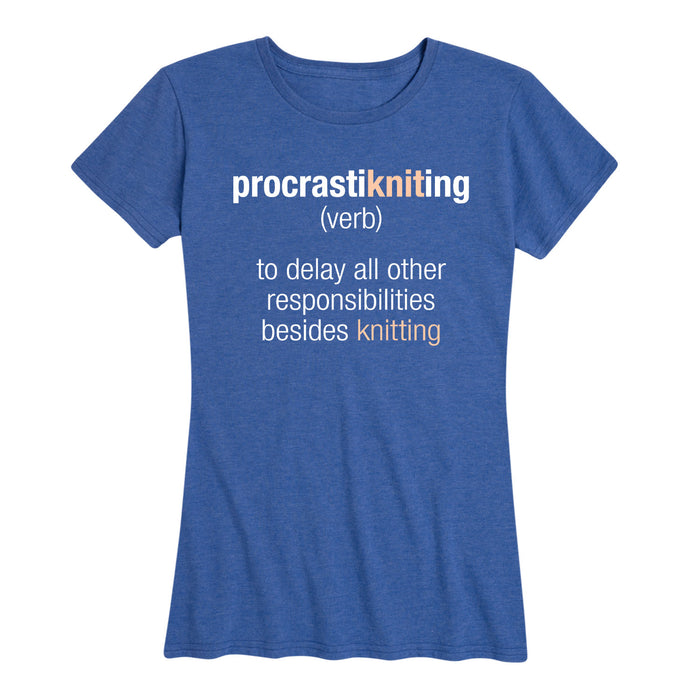 ProcrastiKNITing Definition - Women's Short Sleeve T-Shirt