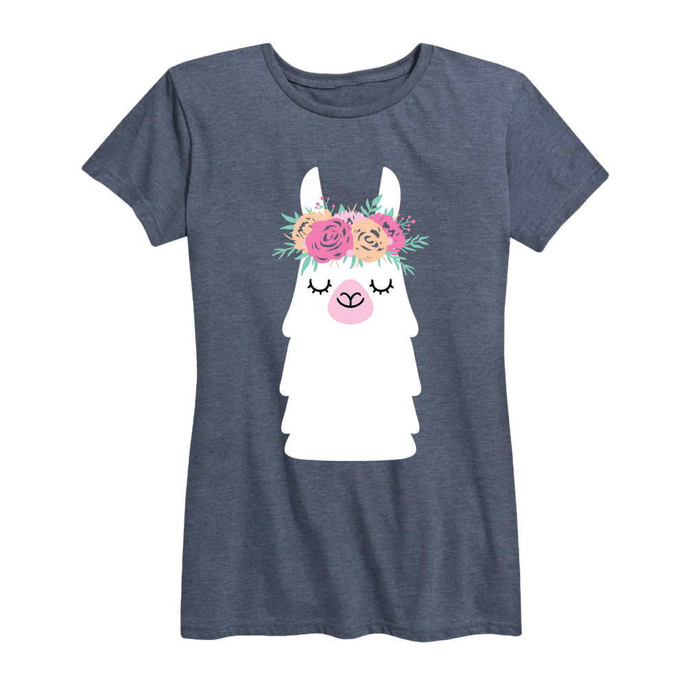 Llama Flower Crown - Women's Short Sleeve T-Shirt