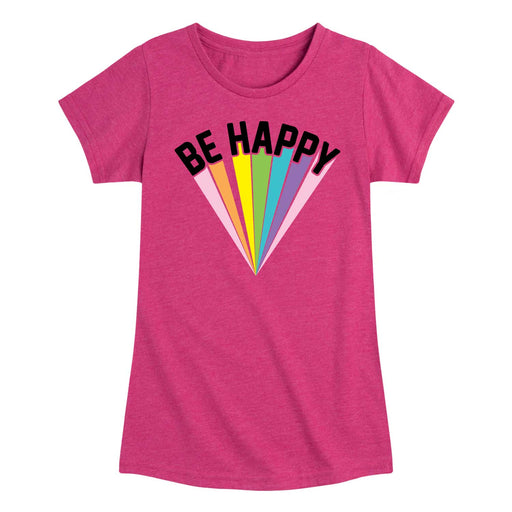 Be Happy - Youth & Toddler Girls Short Sleeve T-Shirt