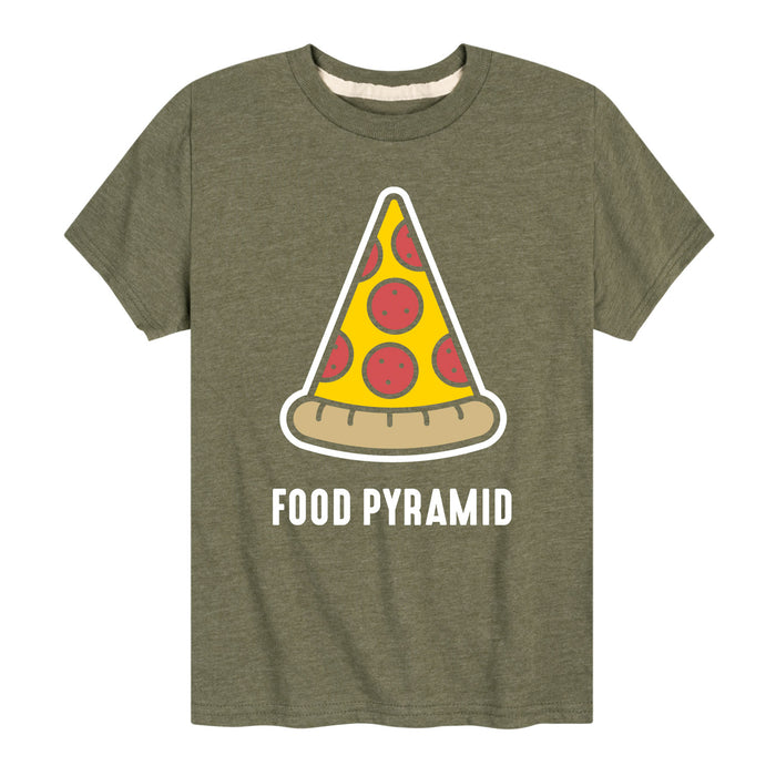 Pizza Food Pyramid - Youth & Toddler Short Sleeve T-Shirt