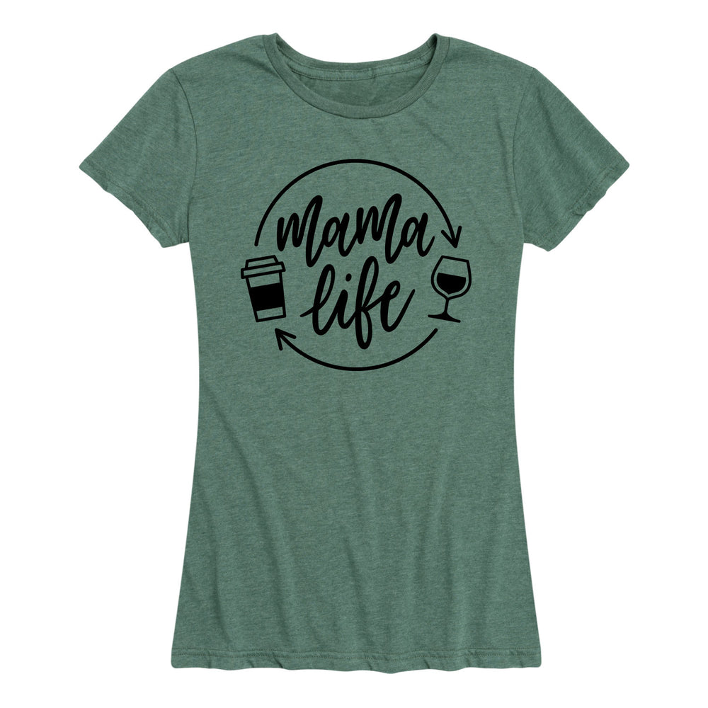 Mama Life Coffee Wine - Women's Short Sleeve T-Shirt