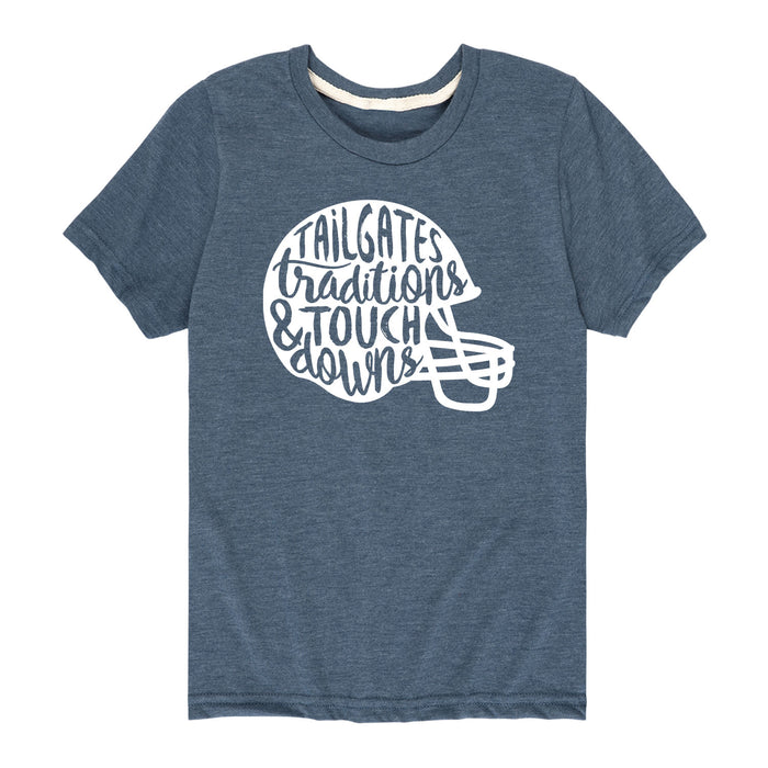 Tailgates Traditions Touchdowns - Youth & Toddler Short Sleeve T-Shirt