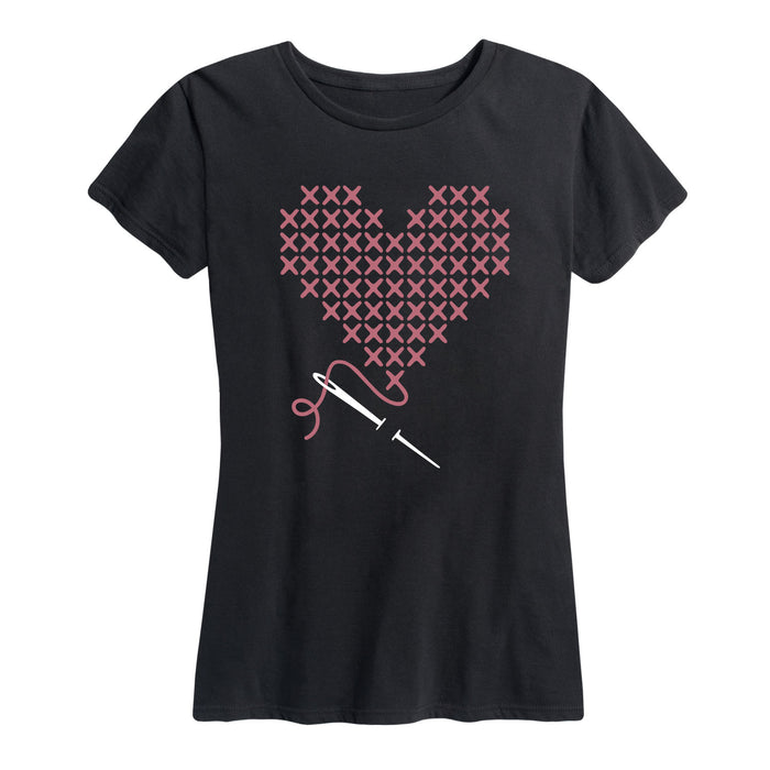 Stitched Heart - Women's Short Sleeve T-Shirt